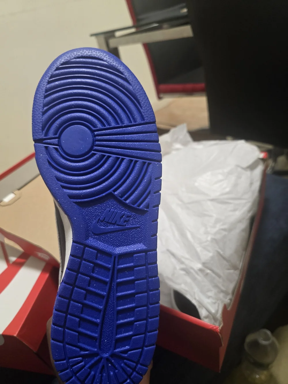 Nike Black/White/Royal Low-Top Sneaker